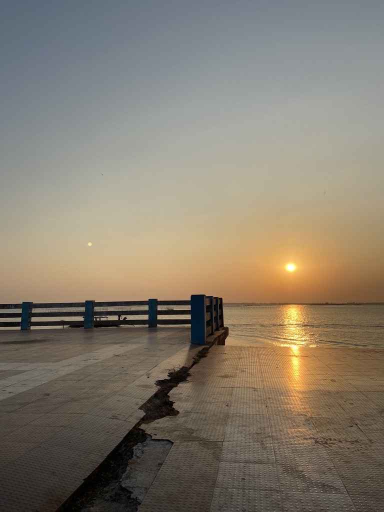 Chilika jetty sunrise